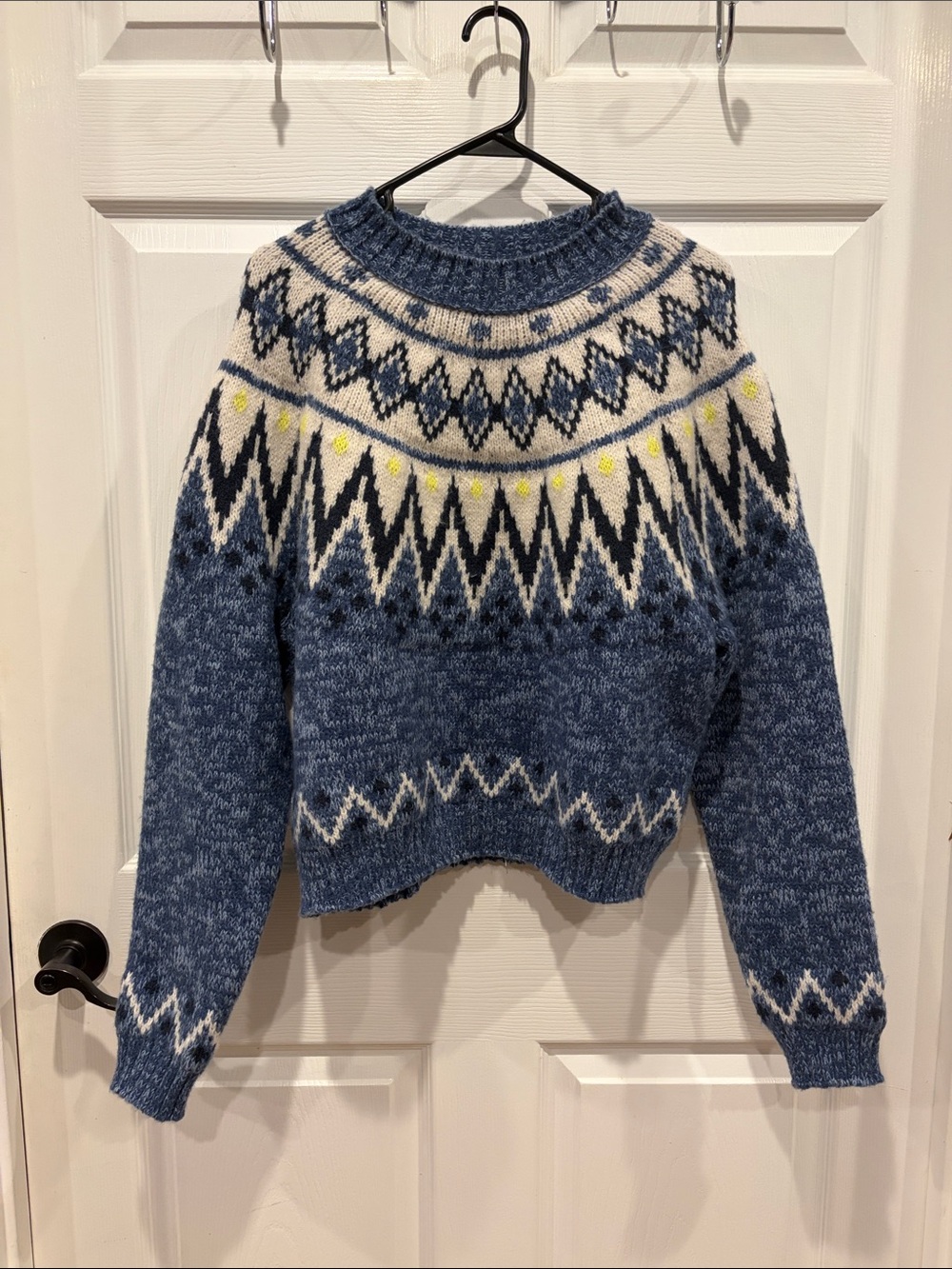 NWT American Eagle Outfitters Blue Fair Isle Turtleneck Sweater